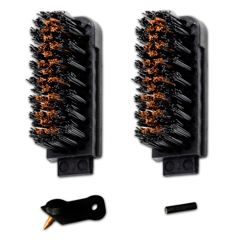 Frogger Golf Brush Head and Groove Cleaner Replacement for BrushPro (Bronze & Nylon Brush) - Image 1